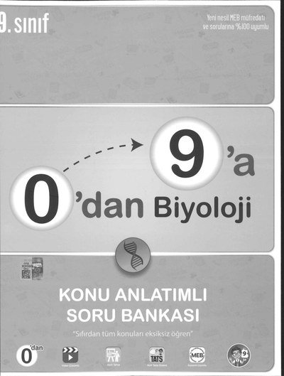 0'DAN 9'A BİYOLOJİ KONU ANLATIMLI SORU BANKASI Panda Fotokopi & Baskı Merkezi