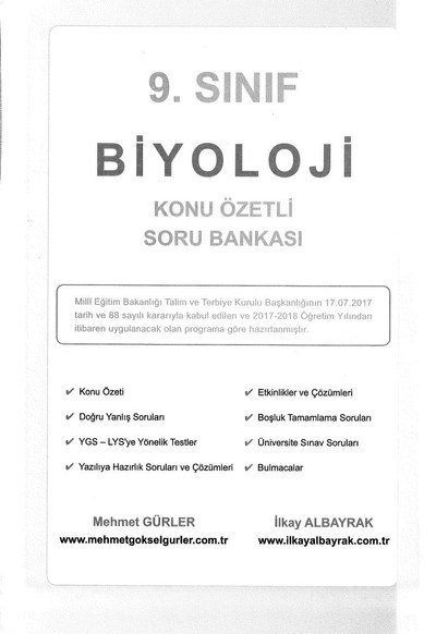 BİYOLOJİ KONU ÖZETLİ SORU BANKASI Panda Fotokopi & Baskı Merkezi