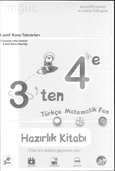 3'TEN 4'E HAZIRLIK KİTABI Panda Fotokopi & Baskı Merkezi