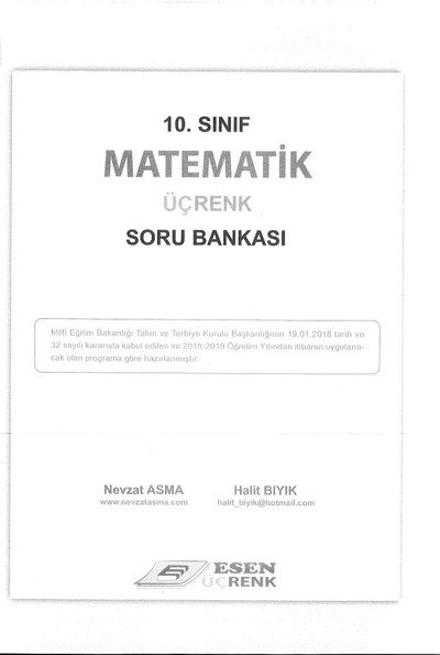 MATEMATİK ÜÇRENK SORU BANKASI Panda Fotokopi & Baskı Merkezi