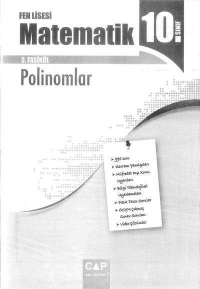 MATEMATİK 3. FASİKÜL POLİNOMLAR Panda Fotokopi & Baskı Merkezi