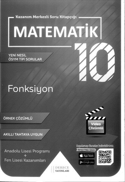 KAZANIM MERKEZLİ SORU KİTAPÇIĞI MATEMATİK FONKSİYON ÖRNEK ÇÖZÜMLÜ Panda Fotokopi & Baskı Merkezi