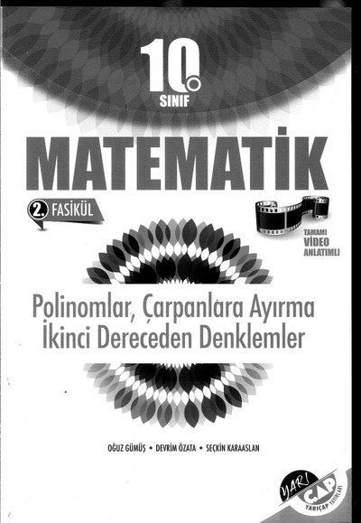 MATEMATİK 2. FASİKÜL POLİNOMLAR ÇARPANLARA AYIRMA 2. DERECEDEN DENKLEMLER Panda Fotokopi & Baskı Merkezi