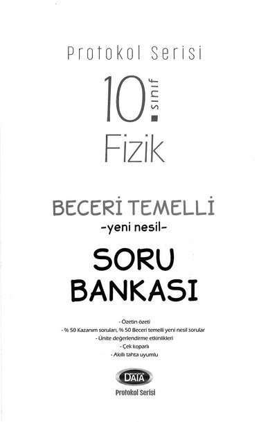 PROTOKOL SERİSİ FİZİK BECERİ TEMELLİ YENİ NESİL SORU BANKASI Panda Fotokopi & Baskı Merkezi