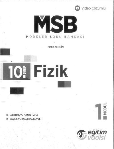 MODÜLER SORU BANKASI FİZİK