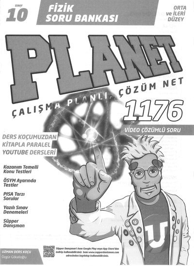 FİZİK SORU BANKASI PLANET ÇALIŞMA PLANLI ÇÖZÜM NET 1176 SORU Panda Fotokopi & Baskı Merkezi