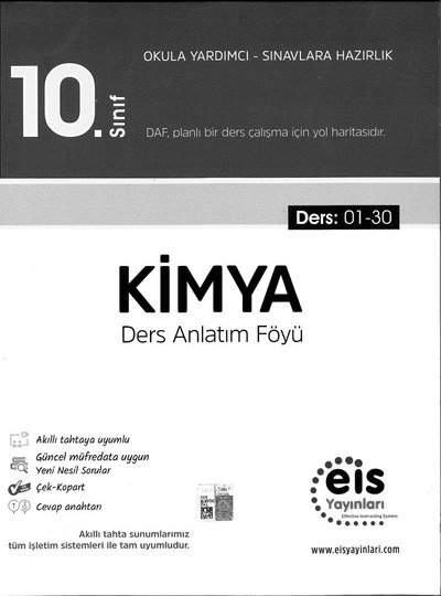 KİMYA DERS ANLATIM FÖYÜ Panda Fotokopi & Baskı Merkezi