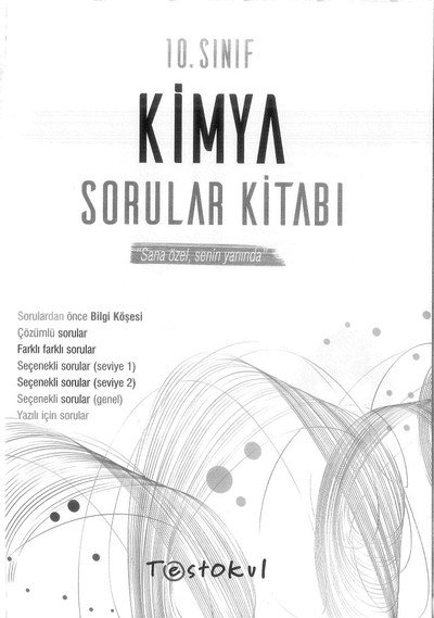 KİMYA SORULAR KİTABI SANA ÖZEL SENİN YANINDA Panda Fotokopi & Baskı Merkezi