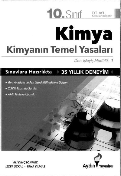 KİMYA KİMYANIN TEMEL YASALARI DERS İŞLEYİŞ MODÜLÜ 1