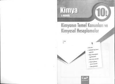 KİMYA 1. FASİKÜL KİMYANIN TEMEL KANUNLARI VE KİMYASAL HESAPLAMALAR Panda Fotokopi & Baskı Merkezi