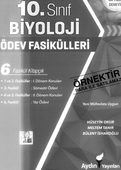 BİYOLOJİ ÖDEV FASİKÜLLERİ 6 FASİKÜL KİTAPÇIK Panda Fotokopi & Baskı Merkezi
