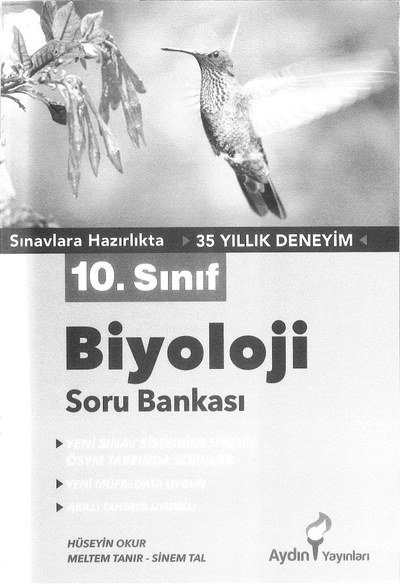 BİYOLOJİ SORU BANKASI Panda Fotokopi & Baskı Merkezi