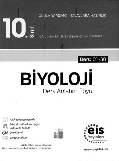 BİYOLOJİ DERS ANLATIM FÖYÜ Panda Fotokopi & Baskı Merkezi