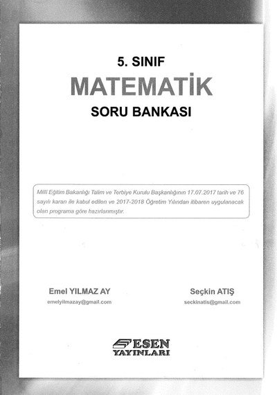 MATEMATİK SORU BANKASI Panda Fotokopi & Baskı Merkezi