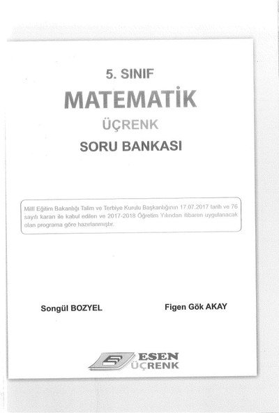 MATEMATİK ÜÇRENK SORU BANKASI Panda Fotokopi & Baskı Merkezi