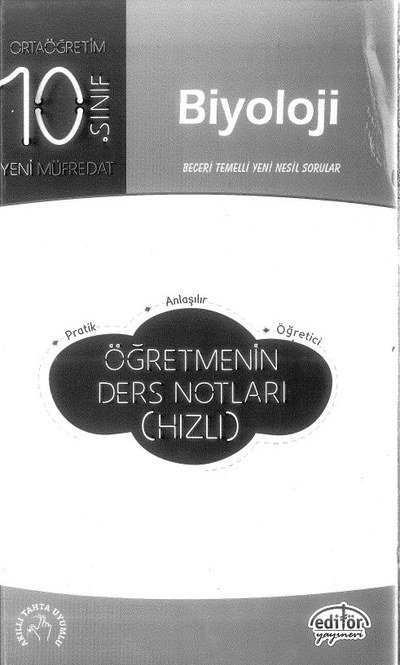 BİYOLOJİ ÖĞRETMENİN DERS NOTLARI (HIZLI) Panda Fotokopi & Baskı Merkezi
