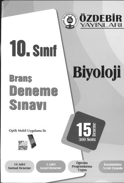 BRANŞ DENEME SINAVI BİYOLOJİ 15 DENEME 300 SORU Panda Fotokopi & Baskı Merkezi