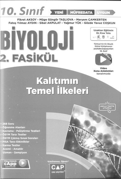 BİYOLOJİ 2. FASİKÜL KALITIMIN GENEL İLKELERİ Panda Fotokopi & Baskı Merkezi