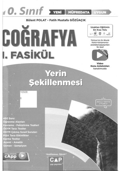 COĞRAFYA 1. FASİKÜL YERİN ŞEKİLLENMESİ Panda Fotokopi & Baskı Merkezi