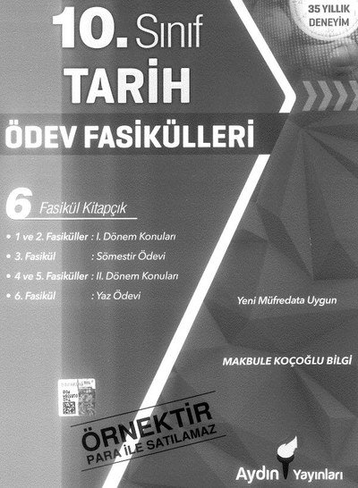 TARİH ÖDEV FASİKÜLLER 6 FASİKÜL KİTAPÇIK Panda Fotokopi & Baskı Merkezi