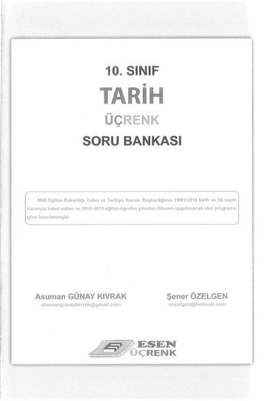 TARİH ÜÇRENK SORU BANKASI Panda Fotokopi & Baskı Merkezi