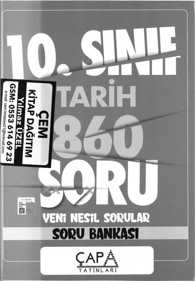 TARİH 860 SORU YENİ NESİL SORULAR SORU BANKASI Panda Fotokopi & Baskı Merkezi