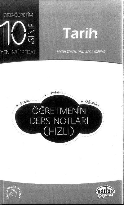 TARİH ÖĞRETMENİN DERS NOTLARI (HIZLI) Panda Fotokopi & Baskı Merkezi