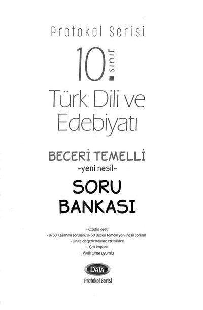 TÜRK DİLİ VE EDEBİYATI BECERİ TEMELLİ YENİ NESİL SORU BANKASI Panda Fotokopi & Baskı Merkezi