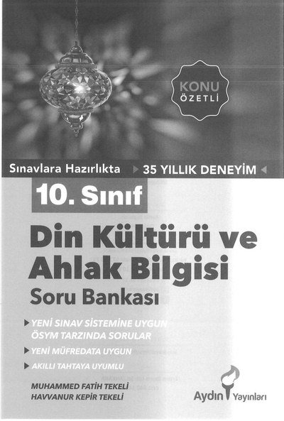 DİN KÜLTÜRÜ VE AHLAK BİLGİSİ SORU BANKASI Panda Fotokopi & Baskı Merkezi