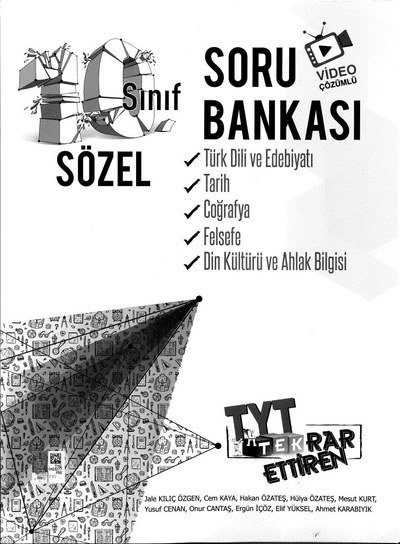 SÖZEL SORU BANKASI TYT TEKRAR ETTİREN VİDEO ÇÖZÜMLÜ Panda Fotokopi & Baskı Merkezi