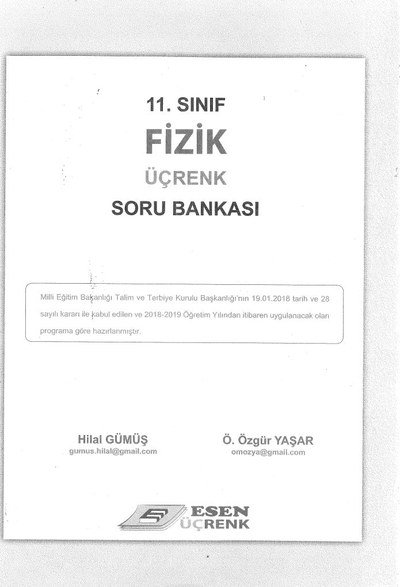 FİZİK ÜÇRENK SORU BANKASI Panda Fotokopi & Baskı Merkezi