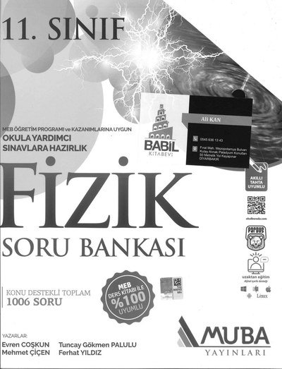 FİZİK SORU BANKASI KONU DESTEKLİ TOPLAM 1006 SORU Panda Fotokopi & Baskı Merkezi