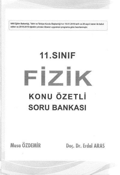 FİZİK KONU ÖZETLİ SORU BANKASI