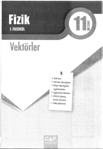 FİZİK 1. FASİKÜL VEKTÖRLER Panda Fotokopi & Baskı Merkezi