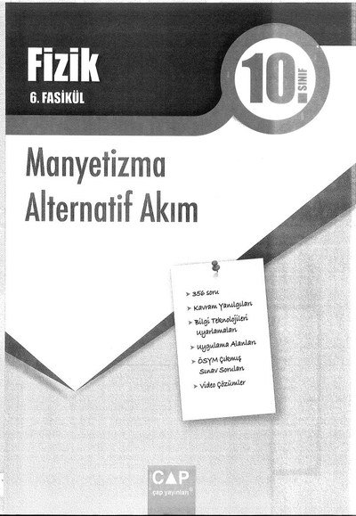 FİZİK 6. FASİKÜL MANYETİZMA ALTERNATİF AKIM Panda Fotokopi & Baskı Merkezi