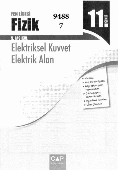 FİZİK 5. FASİKÜL ELEKTRİKSEL KUVVET ELEKTRİK ALAN Panda Fotokopi & Baskı Merkezi