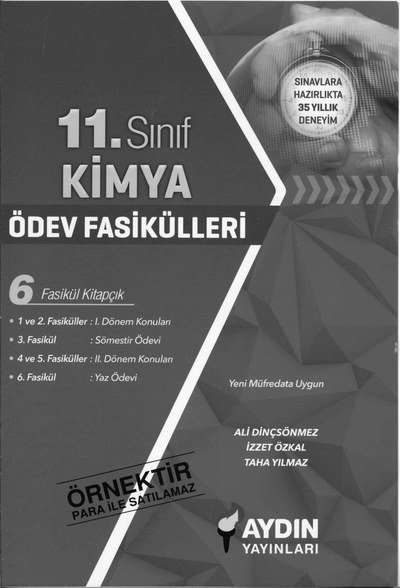 KİMYA ÖDEV FASİKÜLLERİ 6 FASİKÜL KİTAPÇIK Panda Fotokopi & Baskı Merkezi