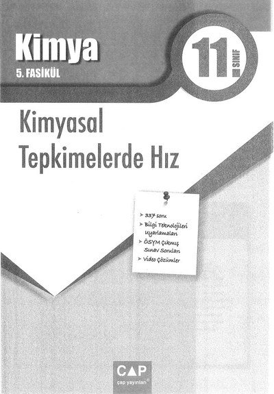 KİMYA 5. FASİKÜL KİMYASAL TEPKİMELERDE HIZ Panda Fotokopi & Baskı Merkezi