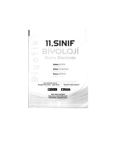 BİYOLOJİ SORU BANKASI Panda Fotokopi & Baskı Merkezi