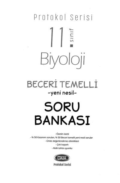 BİYOLOJİ BECERİ TEMELLİ YENİ NESİL SORU BANKASI Panda Fotokopi & Baskı Merkezi