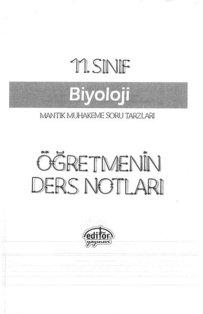 BİYOLOJİ ÖĞRETMENİN DERS NOTLARI Panda Fotokopi & Baskı Merkezi
