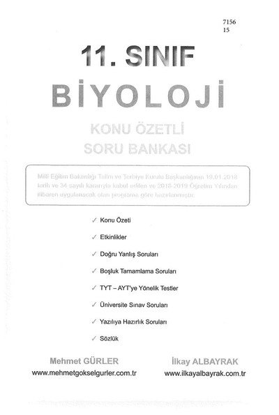 BİYOLOJİ KONU ÖZETLİ SORU BANKASI Panda Fotokopi & Baskı Merkezi