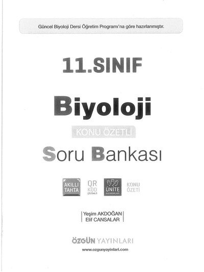BİYOLOJİ KONU ÖZETLİ SORU BANKASI Panda Fotokopi & Baskı Merkezi