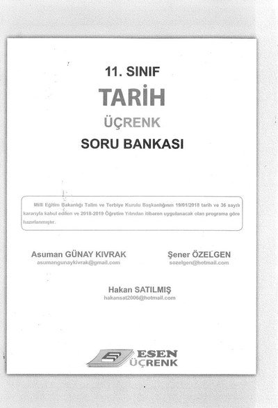 TARİH ÜÇRENK SORU BANKASI
