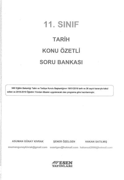 TARİH KONU ÖZETLİ SORU BANKASI Panda Fotokopi & Baskı Merkezi