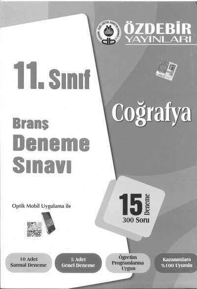 BRANŞ DENEME SINAVI COĞRAFYA 15 DENEME 300 SORU Panda Fotokopi & Baskı Merkezi