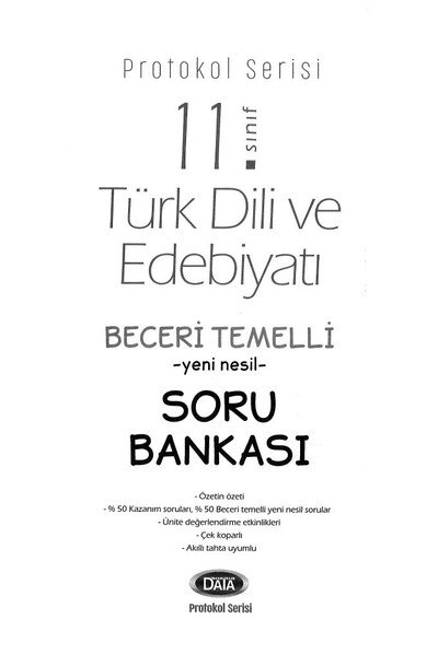TÜRK DİLİ VE EDEBİYATI SORU BANKASI Panda Fotokopi & Baskı Merkezi