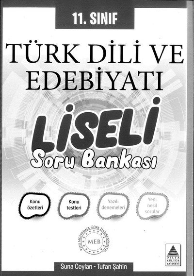 TÜRK DİLİ VE EDEBİYATI LİSELİ SORU BANKASI Panda Fotokopi & Baskı Merkezi