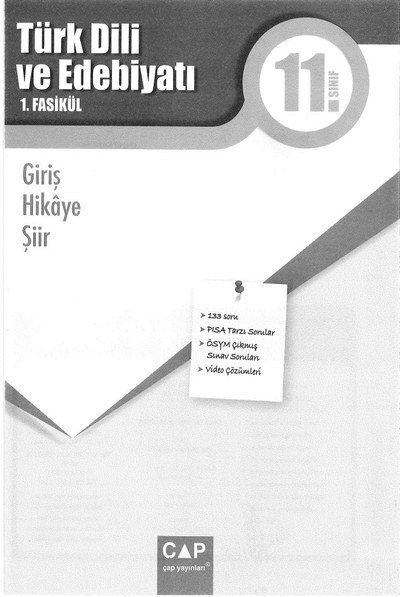 TÜRK DİLİ VE EDEBİYATI 1. FASİKÜL GİRİŞ HİKAYE ŞİİR Panda Fotokopi & Baskı Merkezi