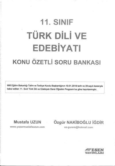 TÜRK DİLİ VE EDEBİYATI KONU ÖZETLİ SORU BANKASI Panda Fotokopi & Baskı Merkezi